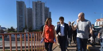 Frederic, Kicillof y Rodríguez Larreta supervisaron controles en Puente Pueyrredón
