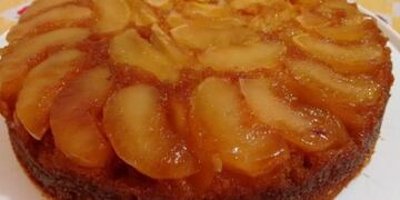 Torta invertida de manzanas receta