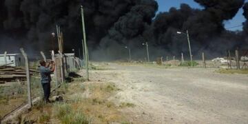 Se incendió la planta de reciclaje de General Roca
