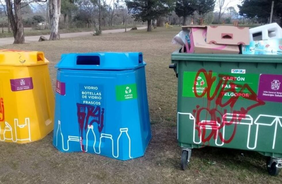 Vandalismo en los Puntos Verdes de Villa General Belgrano