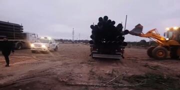 Chamical: vendieron los materiales de una obra que se inició en el kirchnerismo y que nunca se concluyó