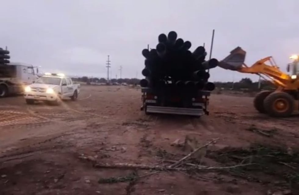 Chamical: vendieron los materiales de una obra que se inició en el kirchnerismo y que nunca se concluyó