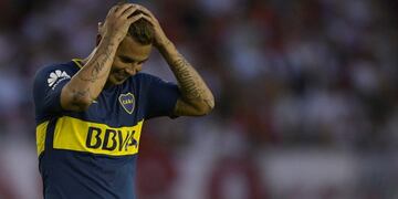 Edwin Cardona, protagonista del segundo audio difundido sobre el escándalo de Boca\u002E / AFP PHOTO / JUAN MABROMATA