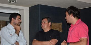 El diputado nacional Marcos Cleri y el legislador provincial Germu00e1n Bacarella se reunieron con el presidente comunal de Centeno, Juan Gufi.