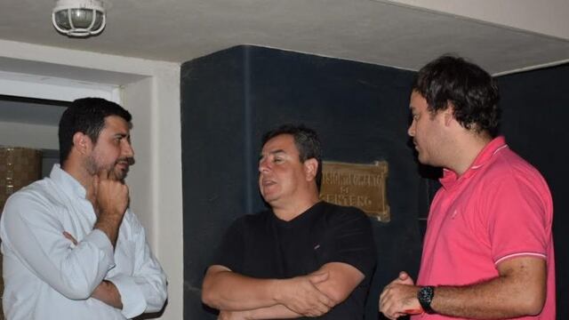 El diputado nacional Marcos Cleri y el legislador provincial Germu00e1n Bacarella se reunieron con el presidente comunal de Centeno, Juan Gufi.