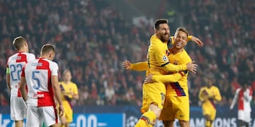 Champions League: Barcelona vence 1-0 a Slavia Praga con gol de Lionel Messi\u002E (AP)