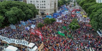 Movilizaciones en Capital Federal (Foto: Twitter/gabrielediego)