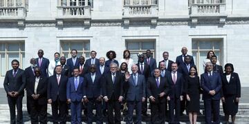 La Argentina y otros seis países reclaman suspender a Venezuela de la OEA\u002E EFE/Lenin Nolly