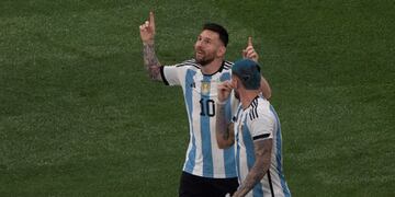 Lionel Messi metió un golazo para poner el 1-0 de Argentina ante Australia, en amistoso en China. (AP)