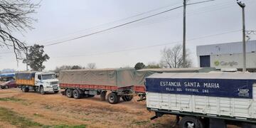 Protestas de camioneros en Sinsacate.