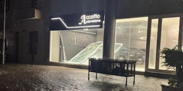 El fuerte temporal azotó a Bell Ville. (Foto: Cadena 3)