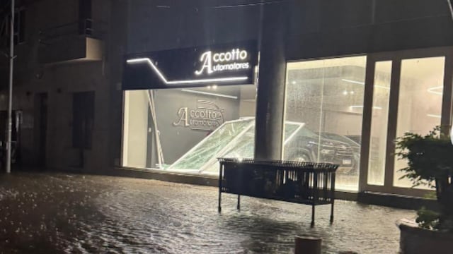 El fuerte temporal azotó a Bell Ville. (Foto: Cadena 3)