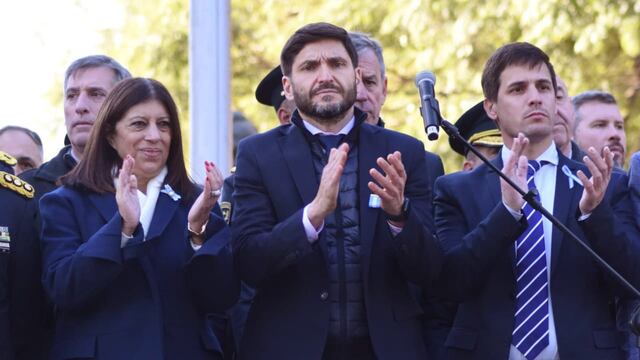 Clara García, Maximiliano Pullaro y Leonardo Viotti