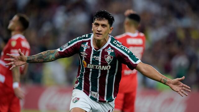 Germán Cano anotó tres goles ante River por la Copa Libertadores.