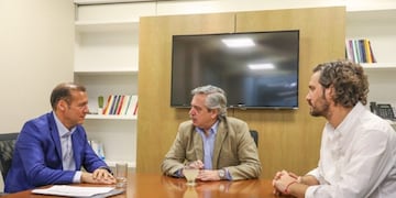 Omar Gutiérrez se reunió con Alberto Fernández en Buenos Aires