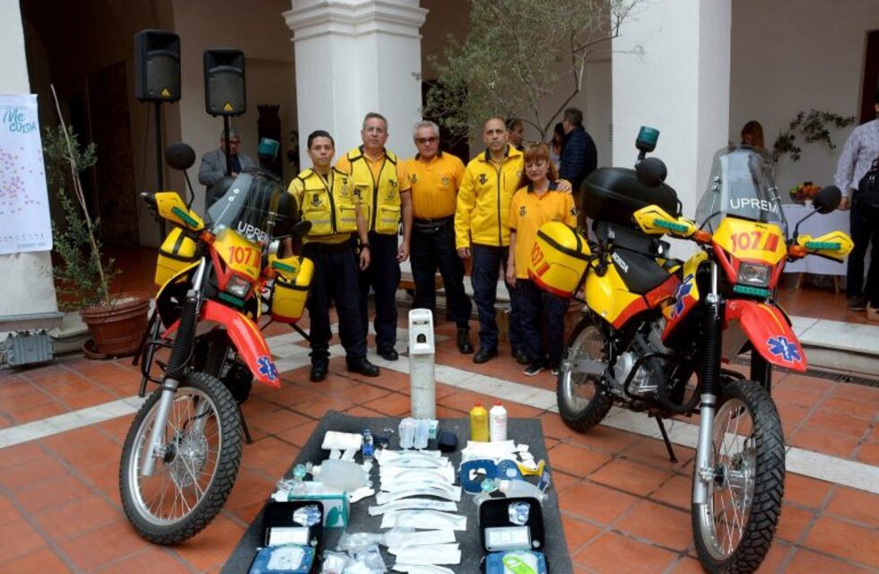 El 107 incorporó moto ambulancias para brindar respuestas más rápidas a las emergencias