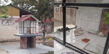 Robaron la imagen de San Expedito de barrio Castañares (Que Pasa Salta)