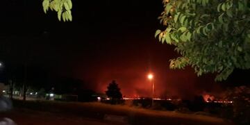 Incendio en pastizales de un campo vecino a la UNaM en Posadas\u002E (MisionesOnline)