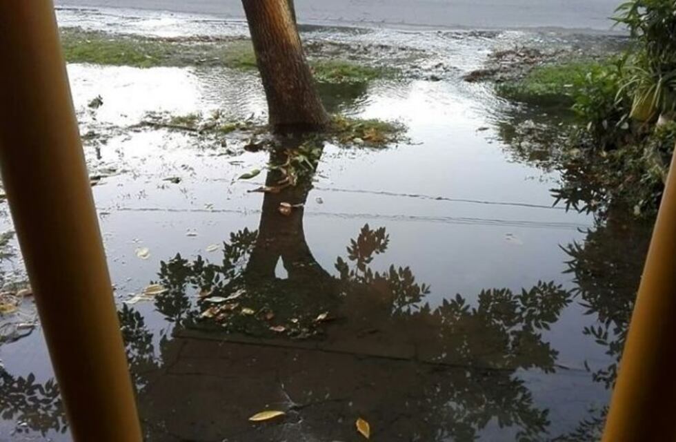 Reventó un caño de agua, se inundó una cuadra y el agua entró a tres casas en San Carlos