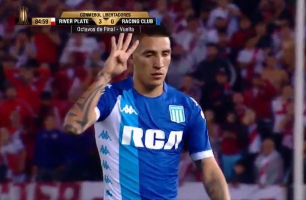 A Centurión le labraron un acta por su polémico gesto a la hinchada de River