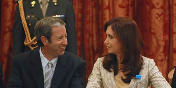 Otros tiempos: Julio Cobos y Cristina Fernández.