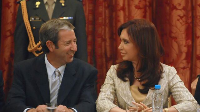 Otros tiempos: Julio Cobos y Cristina Fernández.