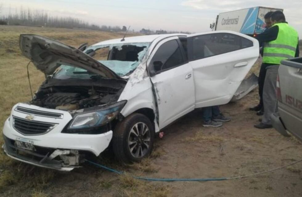 Espectacular vuelco en ruta 7