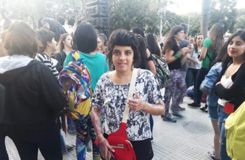 Bernarda Massolo marchó en el Día de la Mujer y leyó un emotivo poema