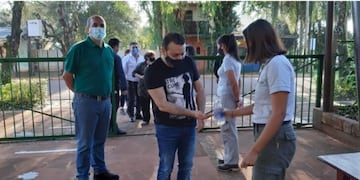 Con la presencia del gobernador Oscar Herrera Ahuad se reabrieron las Ruinas de San Ignacio para residentes locales