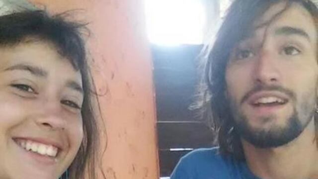 Josefina del Ru00edo y Lucas Miguel Ferrer Pinto comenzaron su viaje por Uruguay. (Twitter)