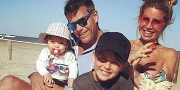 Flor Peña y su familia