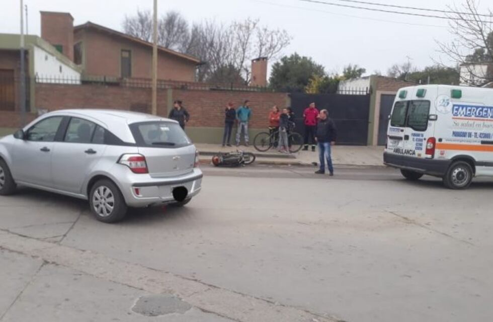 Alta Gracia: un motociclista herido tras colisionar con un vehículo