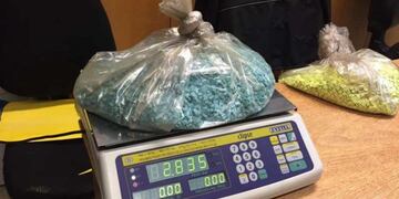 La droga secuestrada en el Aeropuerto Taravella\u002E