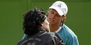 Nalbandian y Maradona\u002E