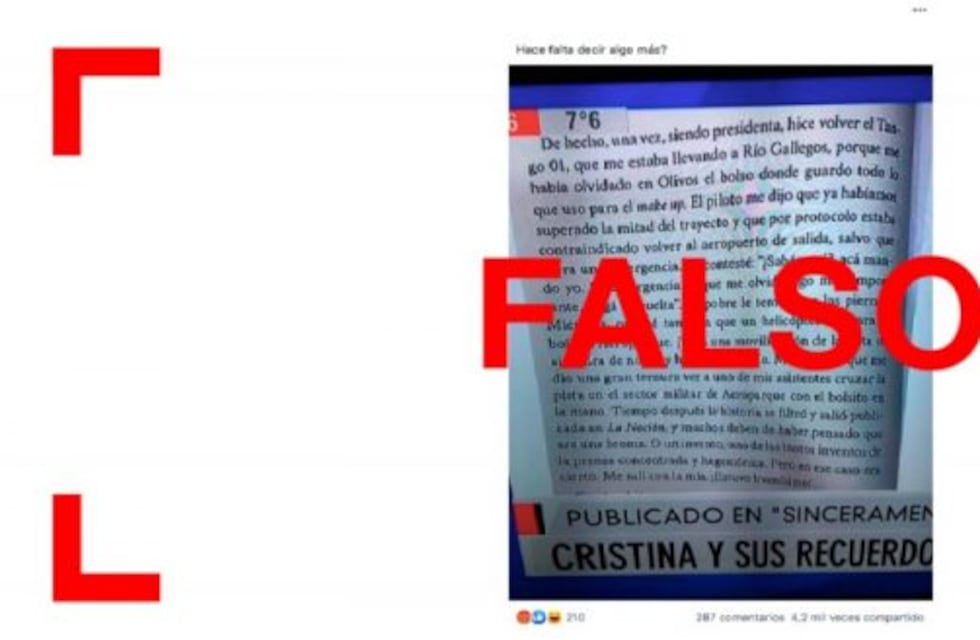 El texto leído por Feinmann sobre CFK y el Tango 01 no fue escrito por la ex presidenta, como se dijo en redes
