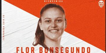 Florencia Bonsegundo jugará en el Valencia hasta junio de 2021\u002E