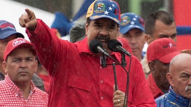 CARACAS, VENEZUELA - MARCH 9: Venezuela's Presdident Nicolas Maduro delivers a speech as pro-government demonstrators hold a rally in Caracas, Venezuela on March 9, 2017.  Carlos Becerra / Anadolu Agency