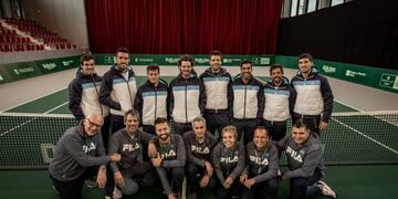 Copa Davis: Argentina entrena en Madrid a menos de una semana de su debut ante Chile\u002E (Twitter)