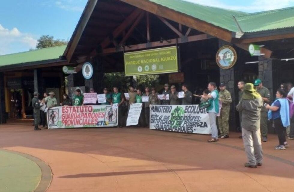El reclamo de los guardaparques llegó al Parque Nacional Iguazú