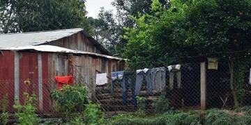 La vivienda donde encontraron el cuerpo sin vida de Raquel Dos Santos\u002E (Foto: Misiones Online)