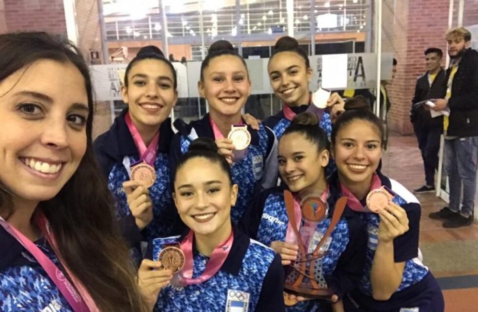 Medallas cordobesas para la Selección de Gimnasia Rítmica en el Sudamericano