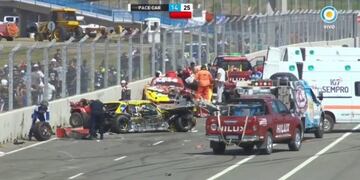 Terrible accidente múltiple durante el TC en San Luis\u002E