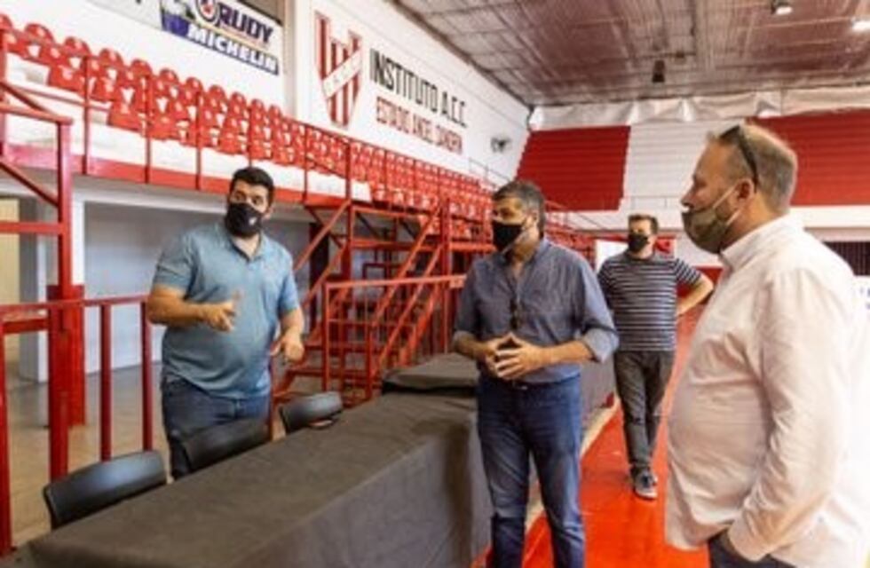 Recorrida por el estadio de Instituto, para la "burbuja" de Liga Nacional