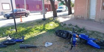 Iba en contramano y resultó herido\u002E Foto: Policía de San Luis