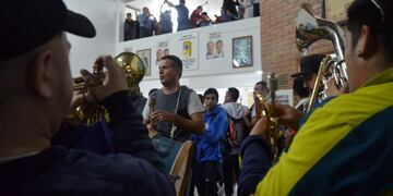 Batucadas en el festejo del Partido Justicialista