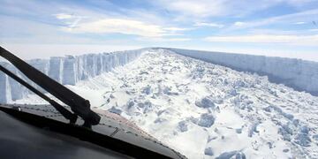 Hielos antárticos. Vista de la plataforma Larsen C.
