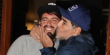 Diego Maradona y Maradona Jr\u002E