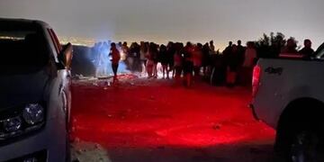 Fiesta clandestina en Charcas de Coria, Mendoza\u002E