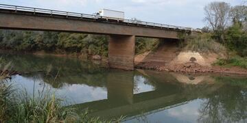 El Cuña Pirú afectado por la baja del Paraná\u002E (Foto: El Territorio)\u002E