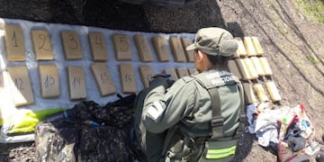 Gendarmería contabilizó 24 kilos y medio de marihuana